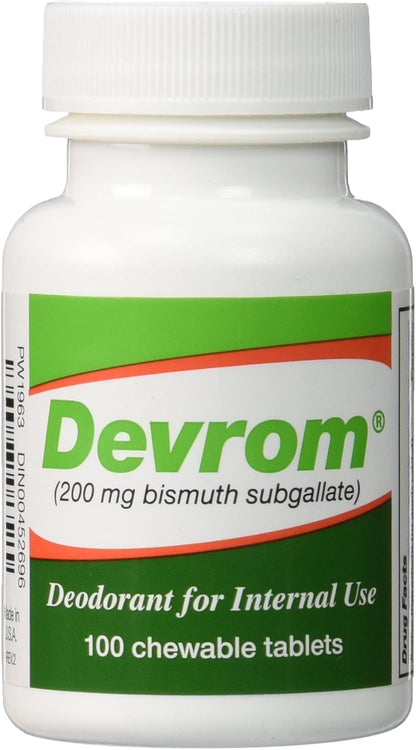 Devrom Chewable Tablets, 100 Tablets
