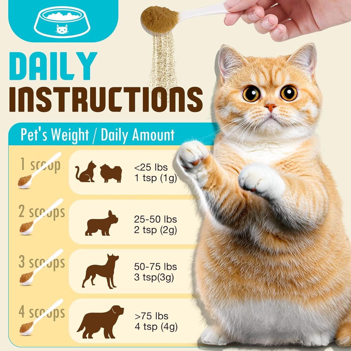 Organic Mushroom Supplement Powder for Dogs & Cats – 11 Mushroom Complex with Turkey Tail, Reishi & Cordyceps, Supports Lipoma, Lumps & Bumps Relief, Immune & Skin Health, 120g - görsel 4