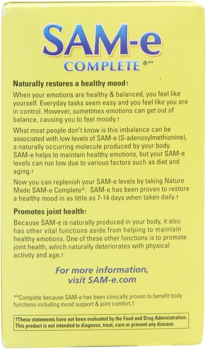 Nature's Made Sam-e Complete 400-mg 36 Tablets (2 Pack)