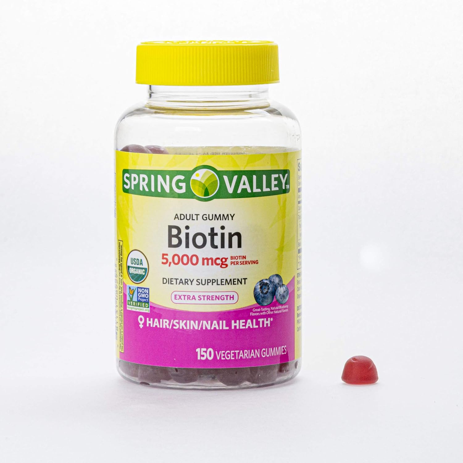 SPORTIMES Spring Valley Biotin 5000 mcg 150 Gummies - görsel 1
