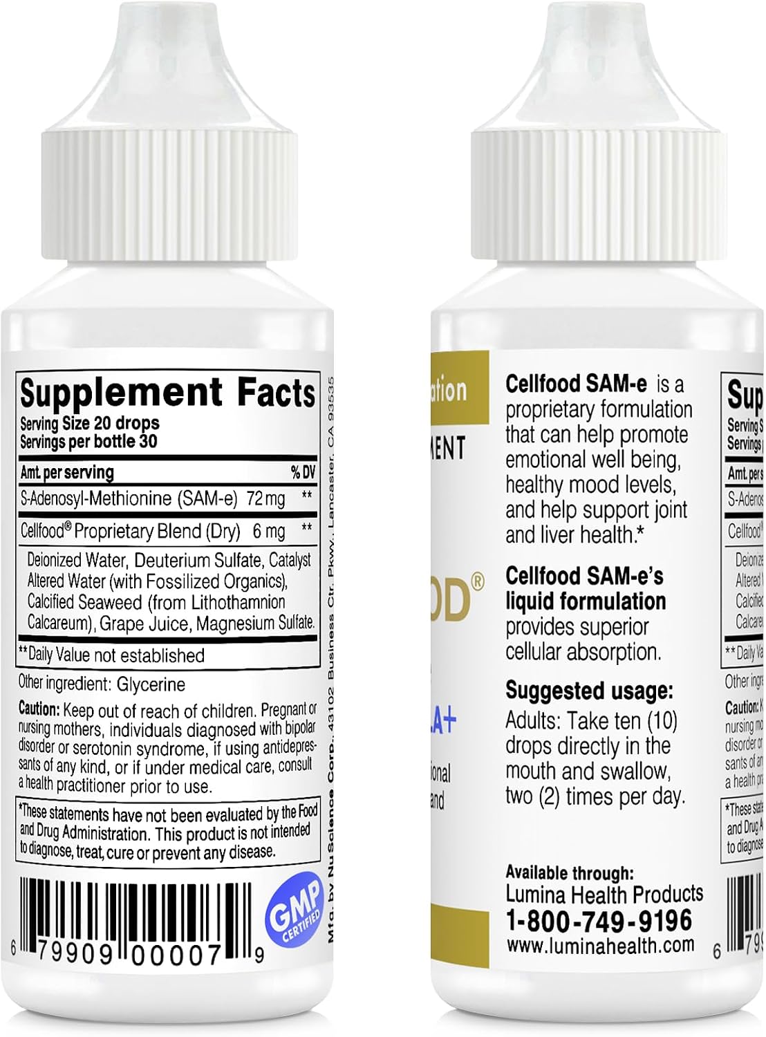 Cellfood SAM-e Liquid Formula+ - Joint & Liver Support, 30ml (30-Day Supply) - görsel 2