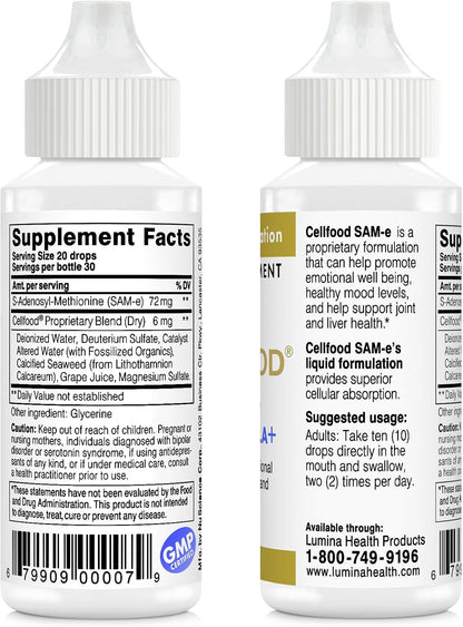 Cellfood SAM-e Liquid Formula+ - Joint & Liver Support, 30ml (30-Day Supply)