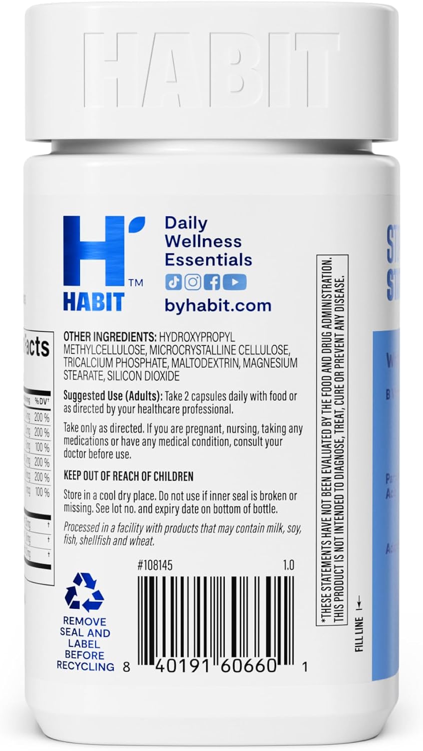 Habit Stress Relief Supplement - 60 Capsules - görsel 4