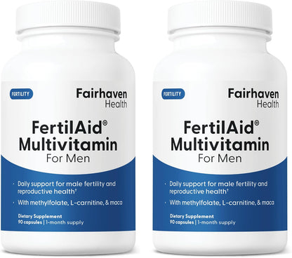 Fairhaven Health FertilAid for Men - Men's Fertility Supplement (Two-Month Supply)