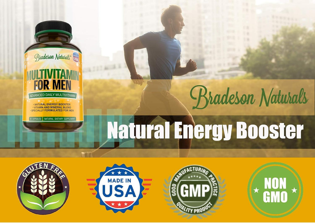 Bradeson Naturals Men's Multivitamin – Energy, Focus & Performance (60 Capsules) - görsel 4