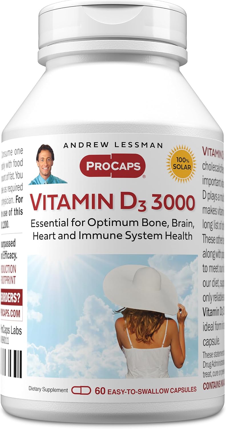 ANDREW LESSMAN Vitamin D3 3000 IU 60 Capsules - görsel 1