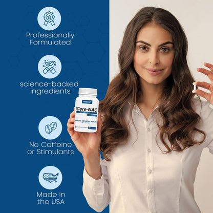 Cere-NAC Advanced Brain Supplement for Cognitive and Mental Clarity