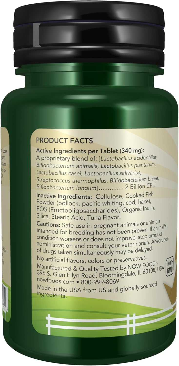 NOW Pet Health G.I. Support Supplement for Cats & Dogs, 90 Chewable Tablets - görsel 3