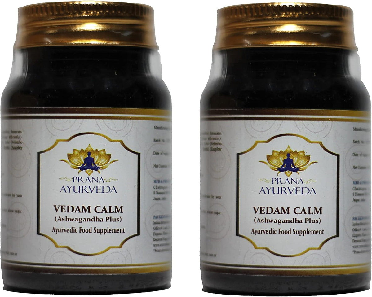 ASHWAGANDHA Plus (Vedam Calm) – Ayurvedic Supplement for Stress Relief & Restful Sleep – 180 Tablets - görsel 1