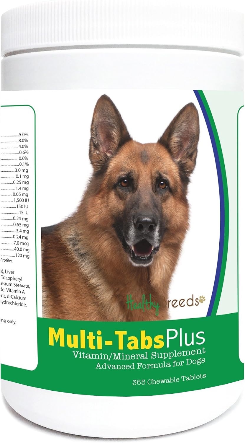 Healthy Breeds German Shepherd Multi-Tabs Plus Chewable Tablets, 365 Count - görsel 1