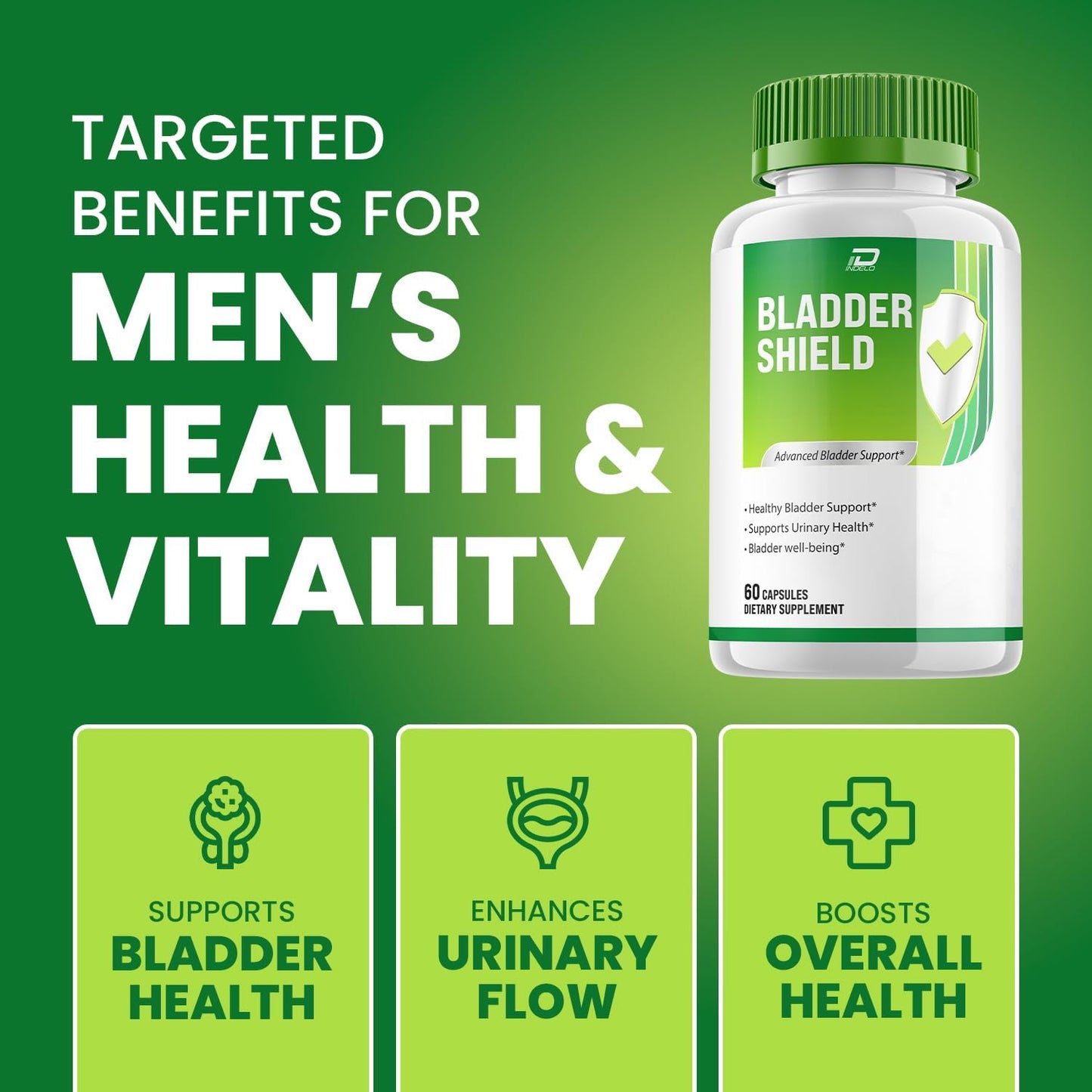 Bladder Shield Supplement for Men – BladderShield Pills Advanced Formula (5 Pack, 300 Capsules) - görsel 4