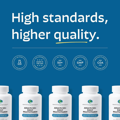 Earth's Splendor Adults 50+ Daily Vitamin - Overall Wellness Support, Daily Nutrients, 120-Day Supply