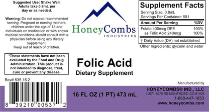 HoneyCombs Folic Acid Drops, 473 ml