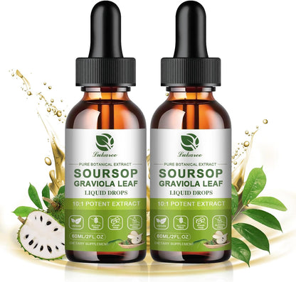 Lukaree Pure Soursop Graviola Leaf Extract – Traditional Herbal Support – Cold-Extracted Liquid – 60 ml (2 Pack)