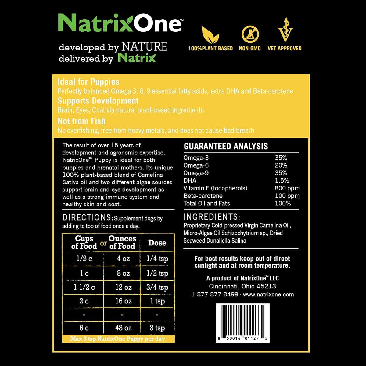NatrixOne 100% Pure Camelina Oil for Puppies, 236 ml - görsel 4