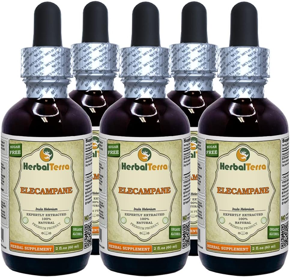Herbal Terra LLC Elecampane (Inula Helenium) Glycerite, Alcohol-Free Liquid Extract, 2 oz - görsel 4
