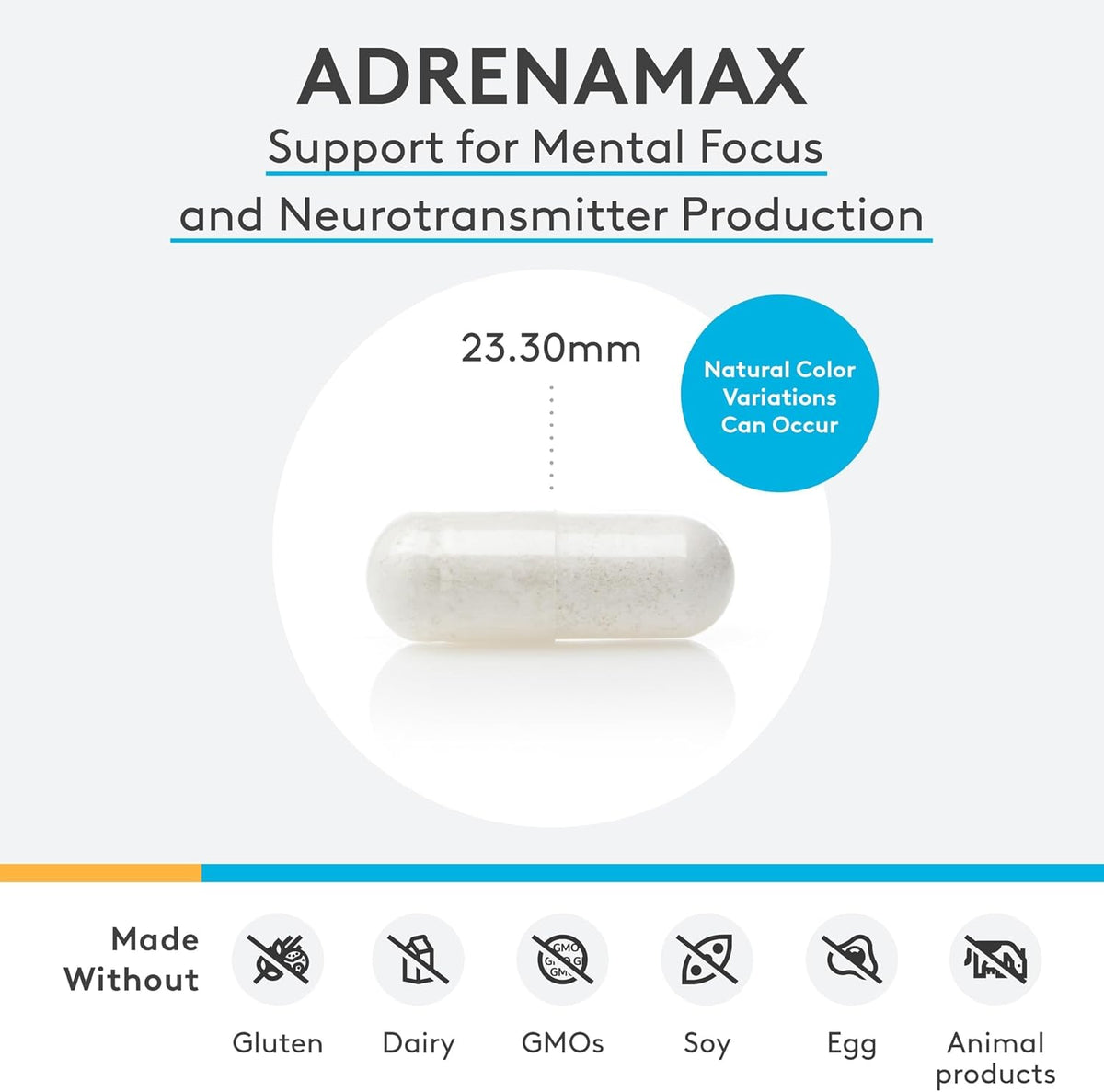 XYMOGEN AdrenaMax - L-Tyrosine & NAC Formula - Adrenal & Neurotransmitter Support - 120 Capsules - görsel 7