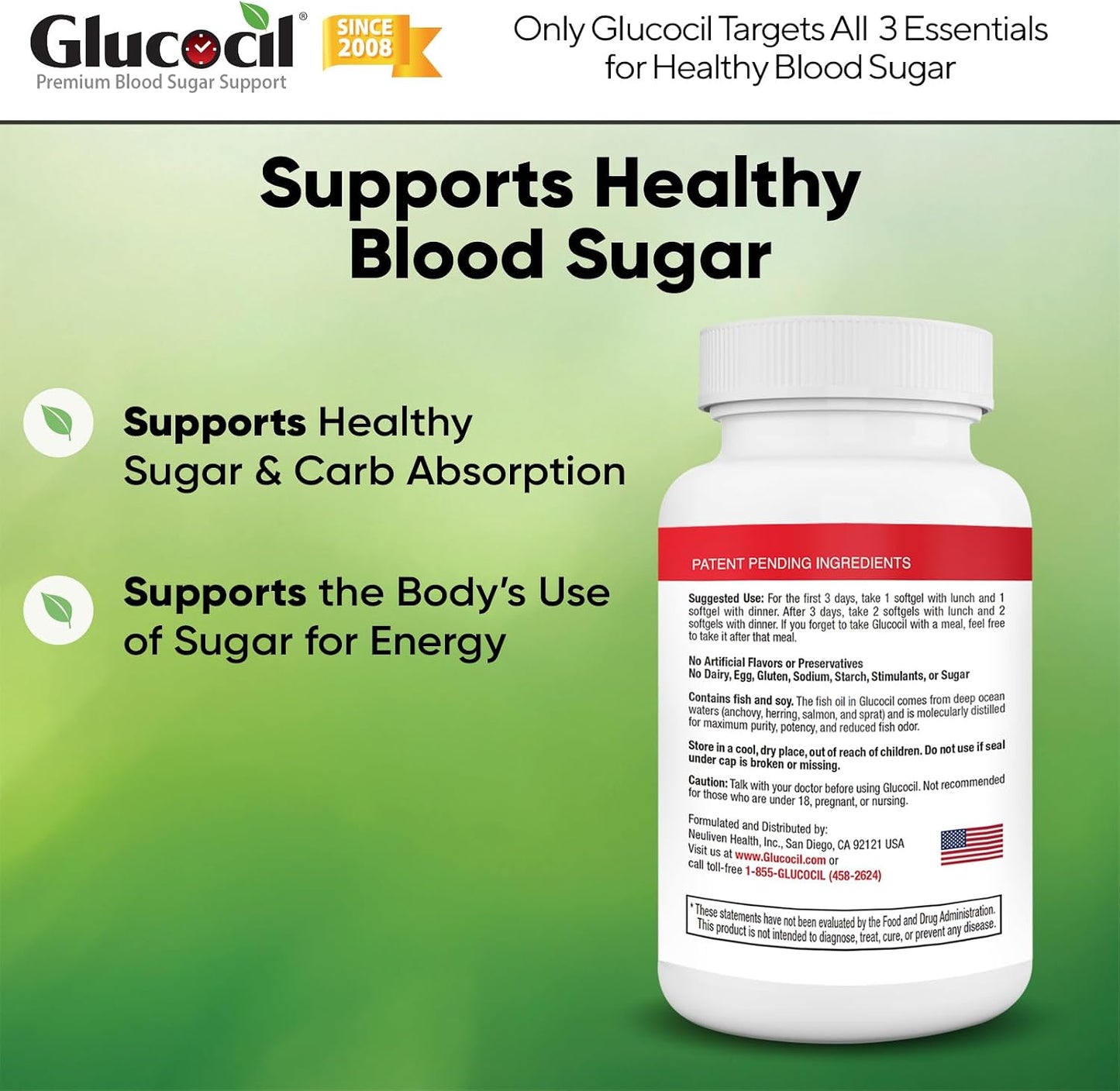Glucocil – Softgels – Premium Blood Sugar Support - görsel 3