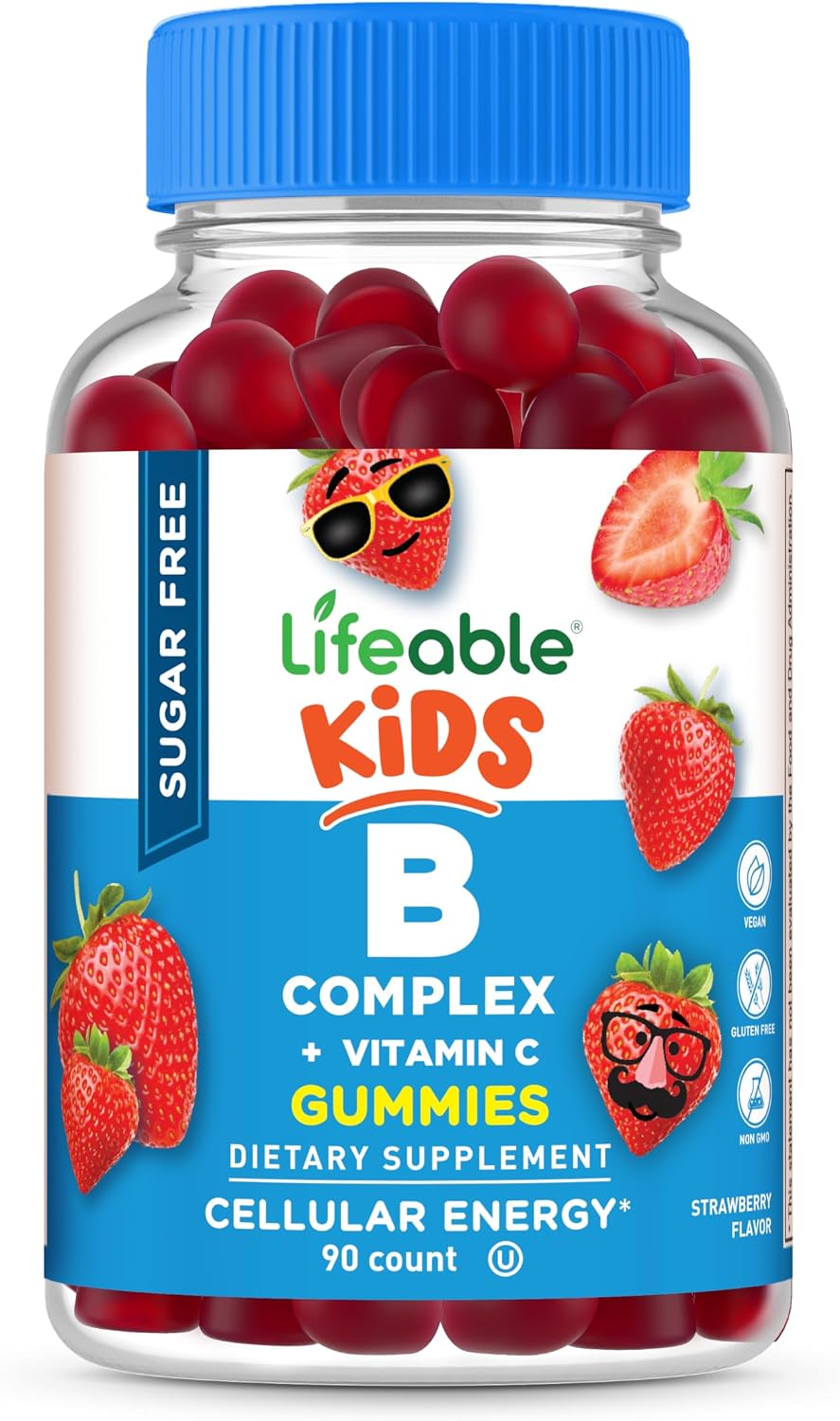 Lifeable Sugar-Free Vitamin B Complex for Kids - 90 Gummies - görsel 1