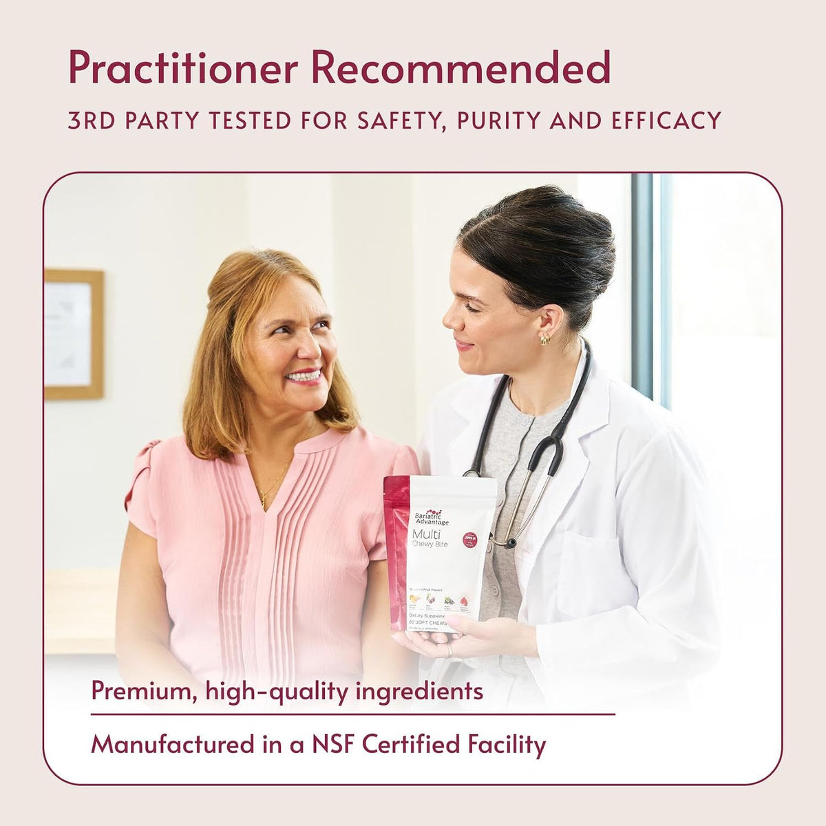 Bariatric Advantage Multi Chewy Bite - Dark Cherry - 60 Count - görsel 6