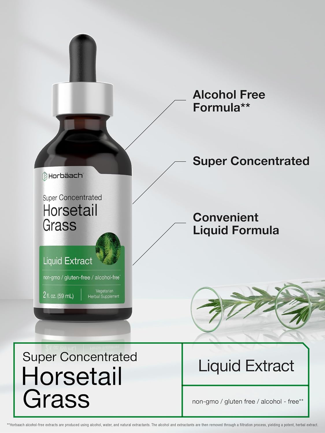 Horbäach Horsetail Herb Liquid Extract – Alcohol-Free, 60 ml - görsel 4