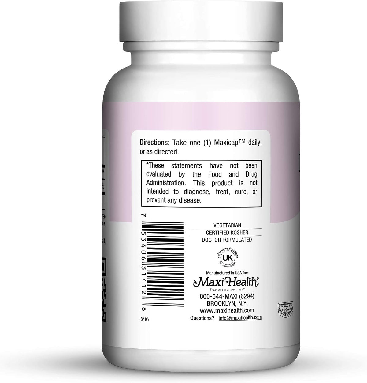 Maxi Health Biotin 5000 mcg – Hair, Skin & Nails Vitamin – High Potency Vitamin B7 – Kosher, Doctor Formulated – 120 Capsules - görsel 3