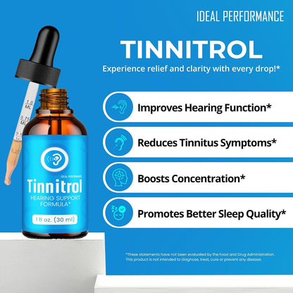 Tinnitrol Tinnitus Drops, Tinnitrol Tinnitus Relief for Ringing Ears, Advanced Ear Health Support Supplement Liquid Drops All Natural for Healthy Ringing Ear, Tinni Trol Reviews (5 Pack)