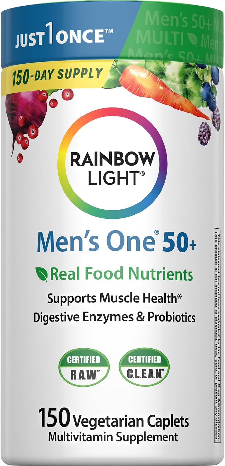 Rainbow Light Men's One 50+ Multivitamin - 150 Caplets - görsel 1