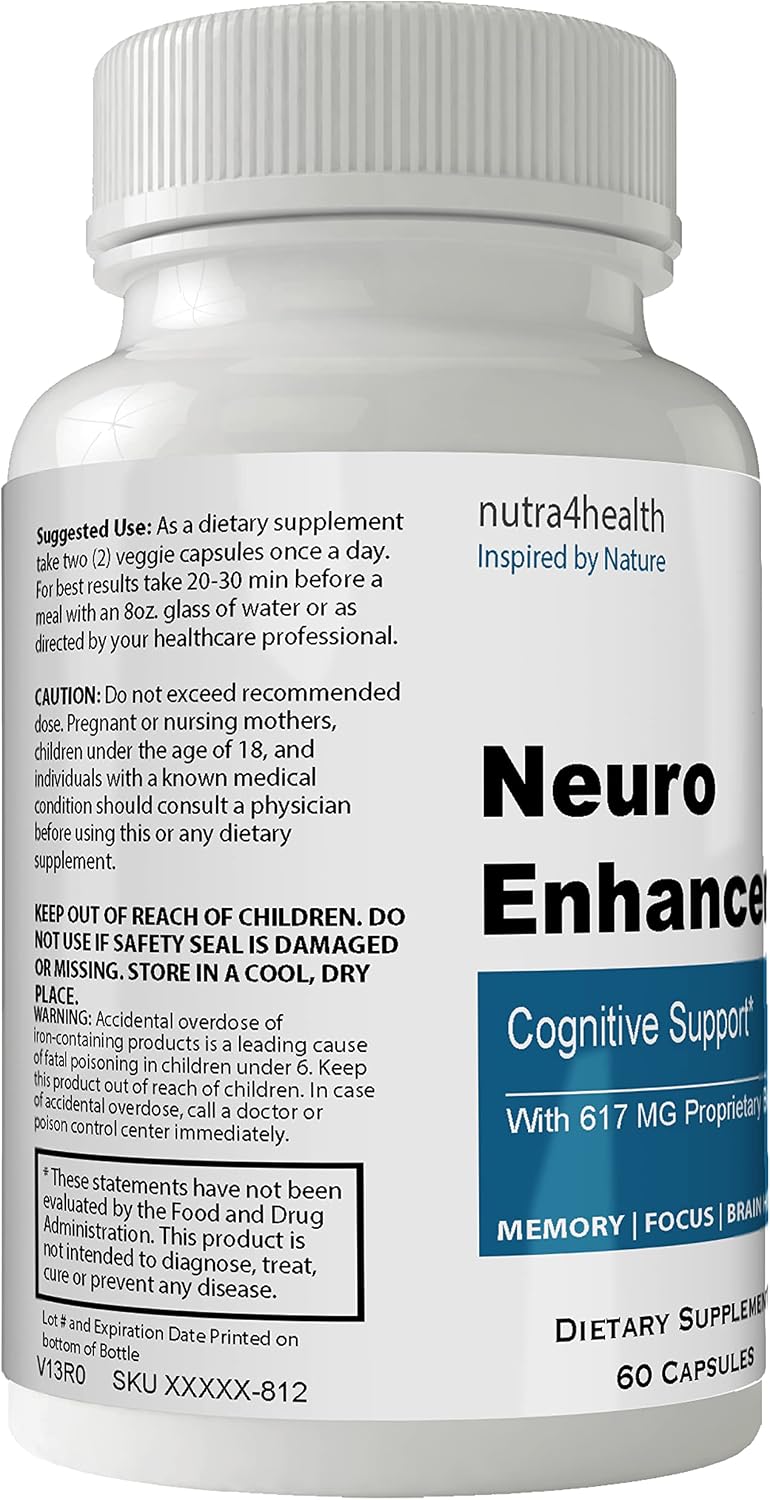 Neuro Enhancer Brain Booster Supplement – Focus & Memory Support – 60 Capsules - görsel 3