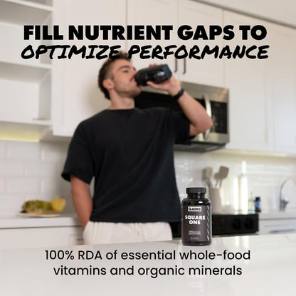 Gains in Bulk Square 1 Multivitamin and Mineral Supplement for Women and Men - 90 Capsules