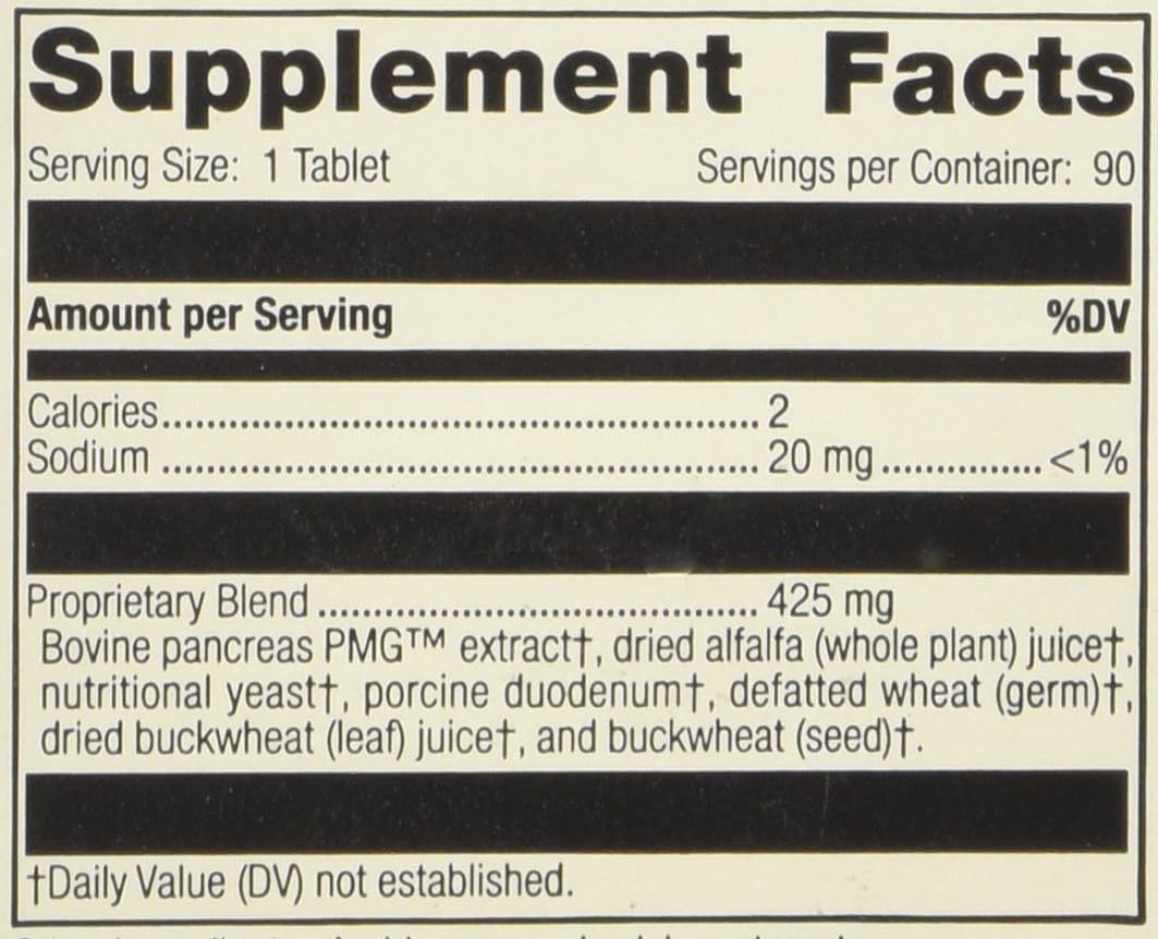 Standard Process Pancreatrophin PMG® - 90 Tablets - görsel 2