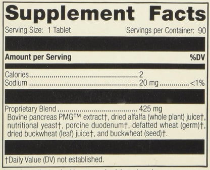 Standard Process Pancreatrophin PMG® - 90 Tablets
