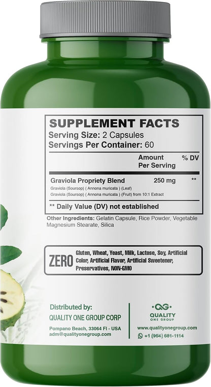 GRAVIOLA MAX - Graviola (Soursop) Leaf Extract, 2 Bottles