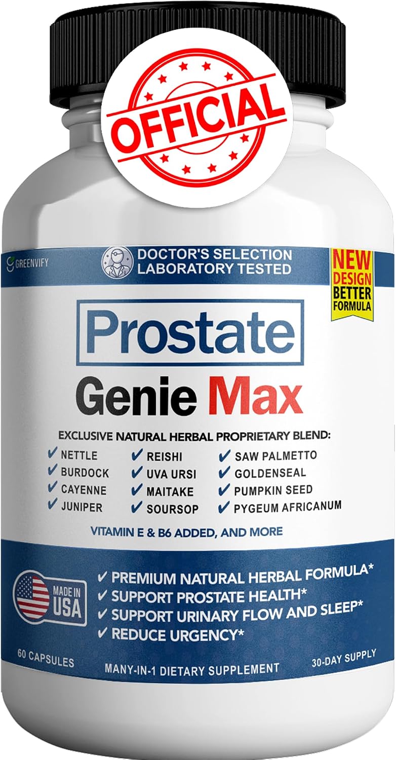 GREENVIFY Prostate Genie Max - Natural Prostate Support & Urinary Flow Formula, 120 Capsules (2-Pack) - görsel 6