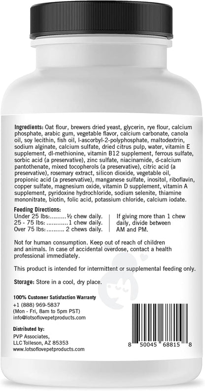 LotsOfLove Daily Multi Dog Chews (60 Chews)