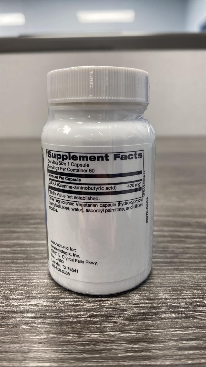 Neurobiologix GABA 500mg – GABA Food – Support Restful Sleep: Soothing the nervous system, GABA encourages healthy – Image 2