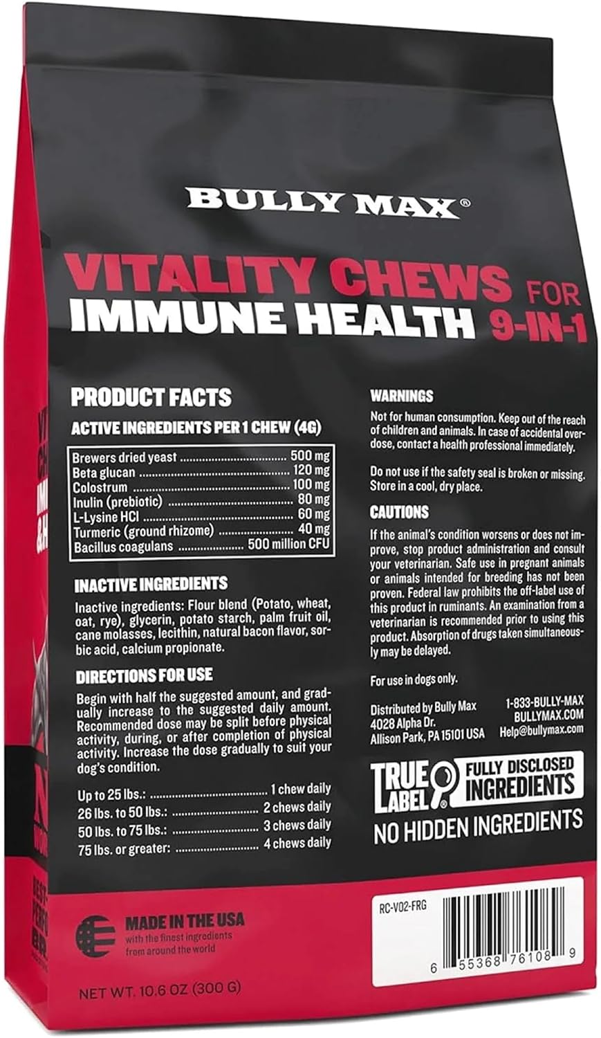 Bully Max 9-in-1 Dog Multivitamin, 75 Soft Chews - görsel 2