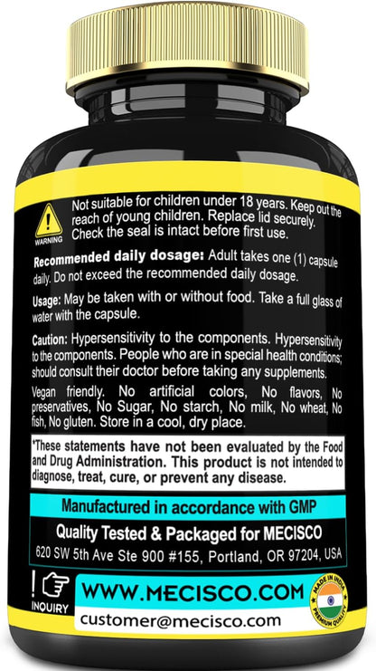 Mecisco Nattokinase Supplement with Trans-Resveratrol - 60 Capsules