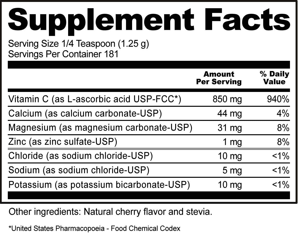 NutriBiotic Cherry Electro-C Vitamin C & Electrolyte Powder, 227 g - görsel 5