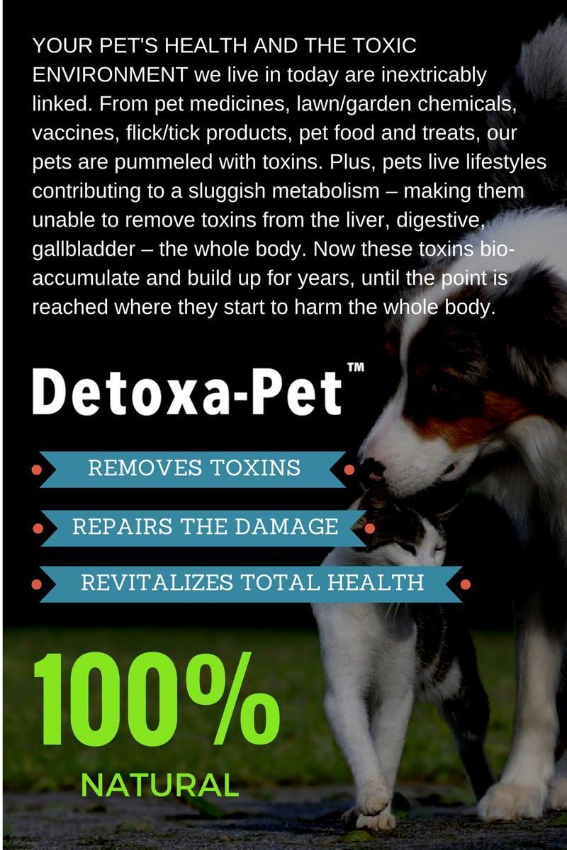 DETOXA-PET Powder - Nutritional Supplement for Dogs & Cats with 10 Billion CFU Probiotics, Enzymes, Herbs, Vitamins, and Minerals - görsel 8