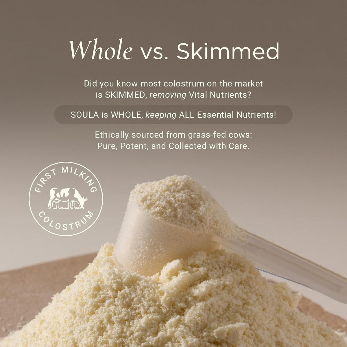 SOULA Liposomal Whole Colostrum Supplement Powder – Grass-Fed, First Milking, 60 Servings - görsel 5