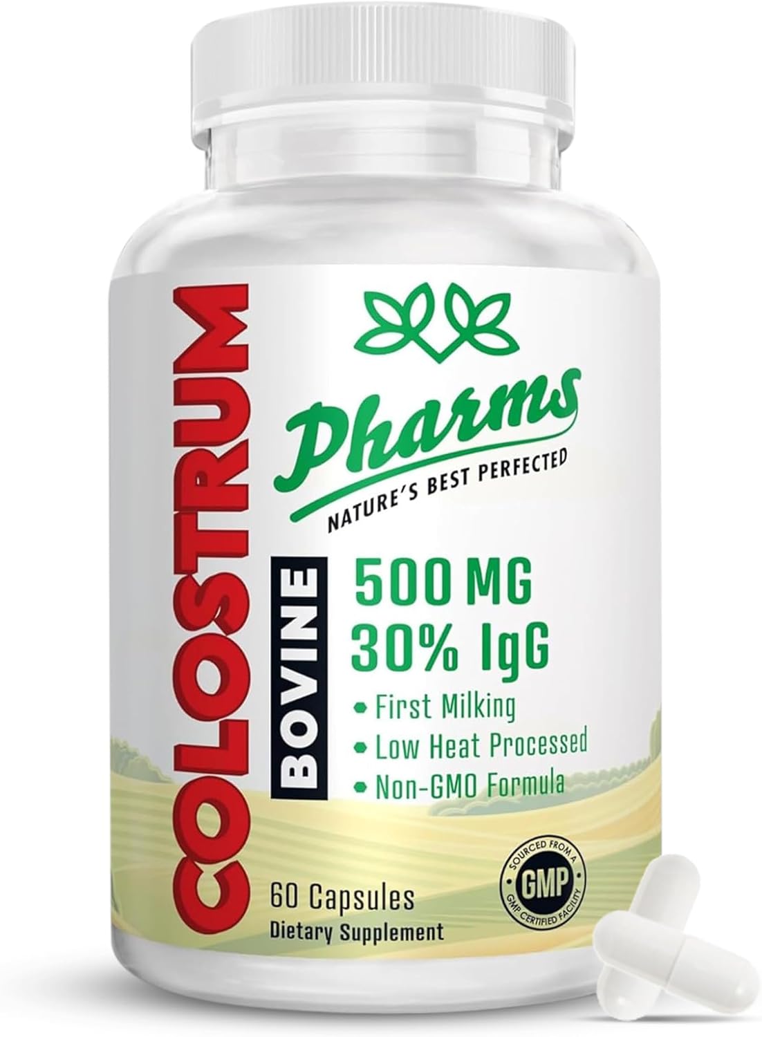 Bovine Colostrum Supplement - 30% IgG - Gut Health, Immune Support & Muscle Recovery - 60 Capsules - görsel 1
