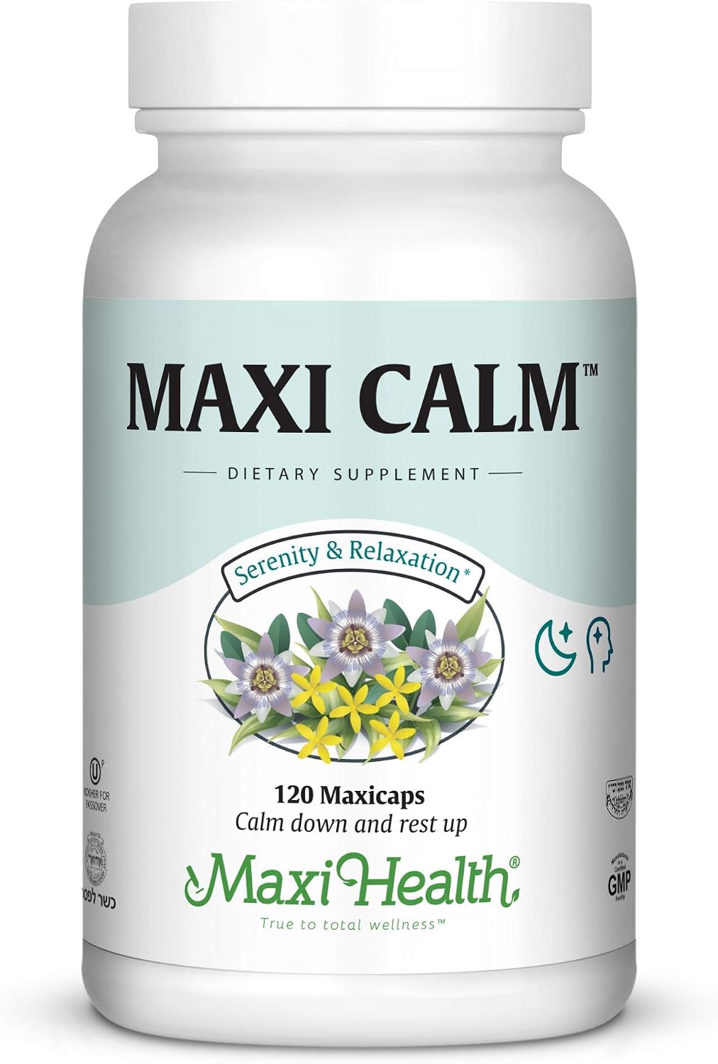 Maxi Health Kosher for Passover Calm Support Capsules – 120 Count - görsel 1