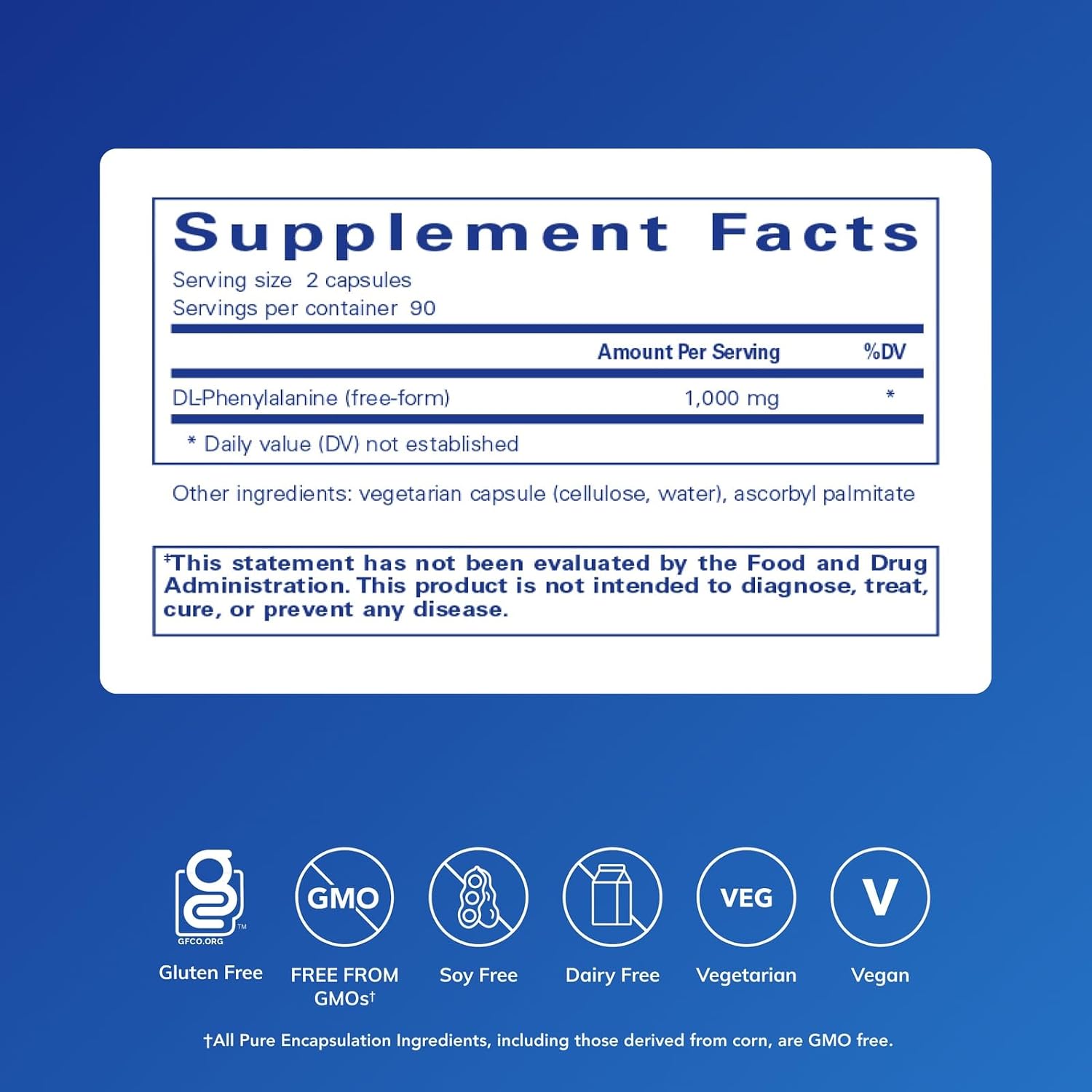 Pure Encapsulations DL-Phenylalanine – 180 Capsules - görsel 2