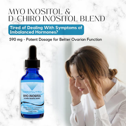 Absonutrix Myo Inositol & D-Chiro Inositol Blend 590 mg Liquid Drops, 118 ml (200 Servings)