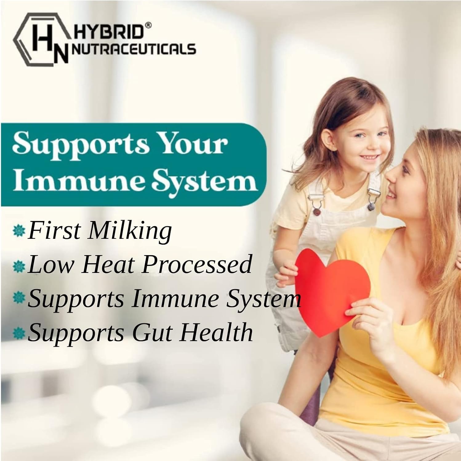 Hybrid Nutraceuticals Bovine Colostrum Supplement - 240 Capsules, 500mg, 30% IgG - görsel 2