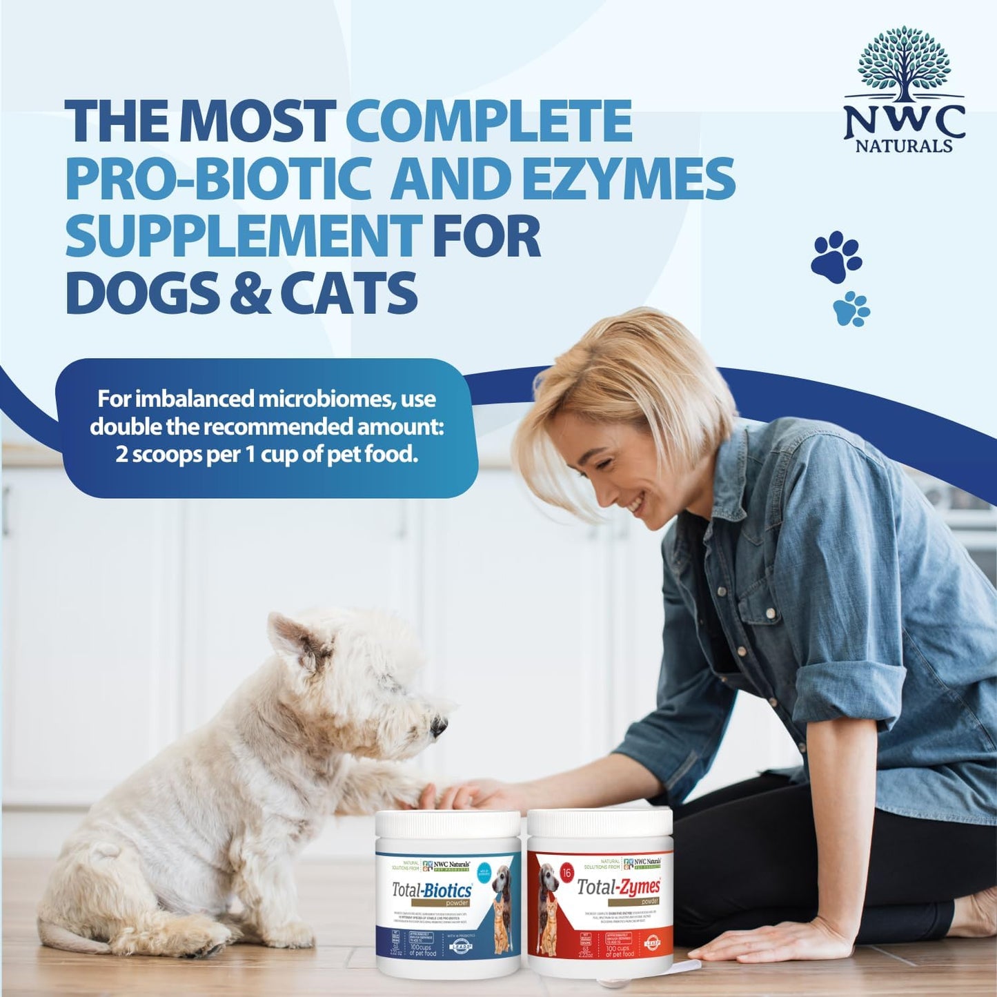 Mini Twin Pack Probiotics for Dogs and Cats - Digestive Enzymes & Probiotic Powder by NWC Naturals - görsel 8