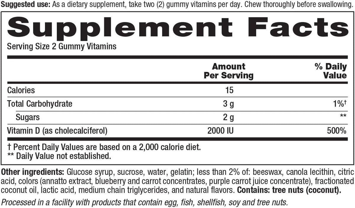 Vitafusion Vitamin D 2000 IU Adult Gummies, 275 Count - görsel 2