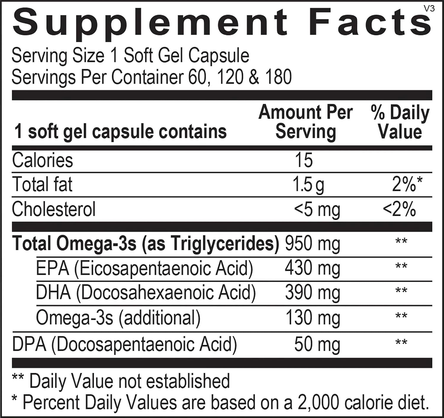 O'MEGA Wise - 820mg High-concentration Omega-3 Fish Oil with EPA, DHA, DPA for Cardiovascular, Brain, Joint and Eye Health (60 Soft gel capsule Capsules) - görsel 3