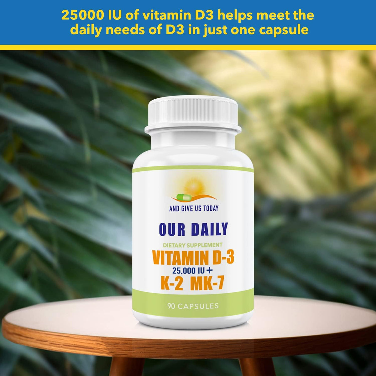 Our Daily Vites Vitamin D-3 25,000 IU + K2 - High Potency D3 with Vitamin K for Bone, Immune, Mood and Cardiovascular Support - görsel 6